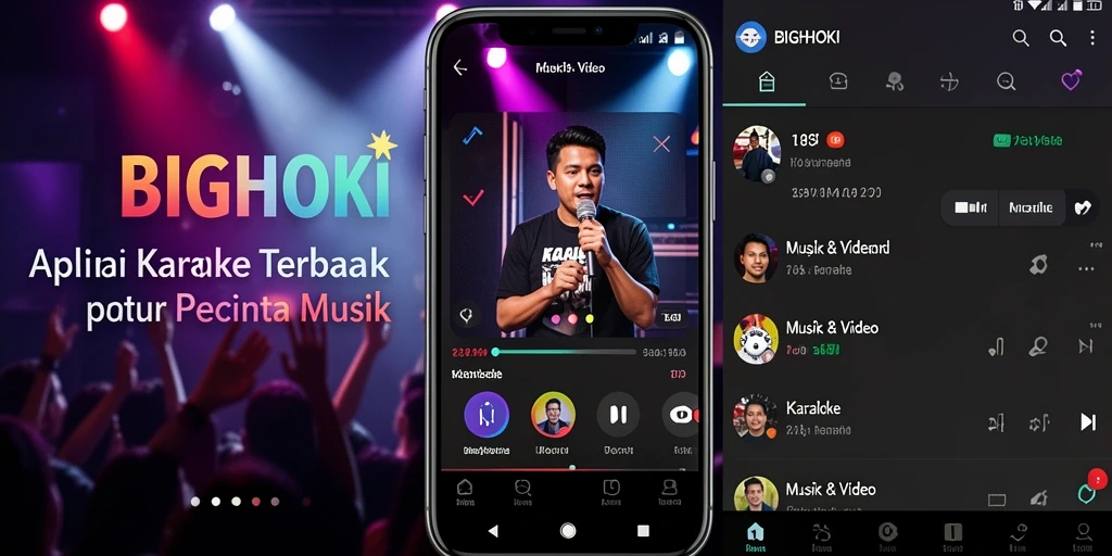 Tampilan antarmuka aplikasi BIGHOKI yang modern dan intuitif.