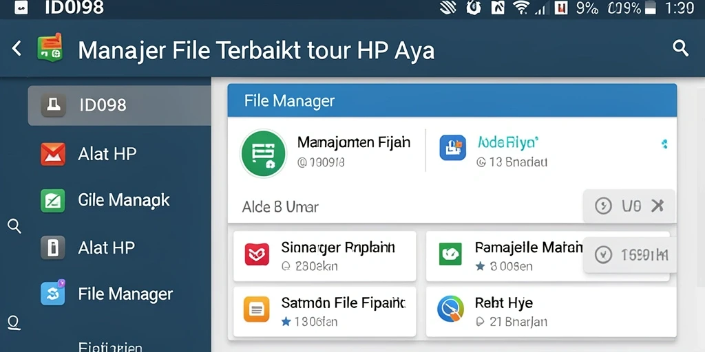 Tampilan antarmuka aplikasi ID098 yang sederhana dan mudah digunakan.