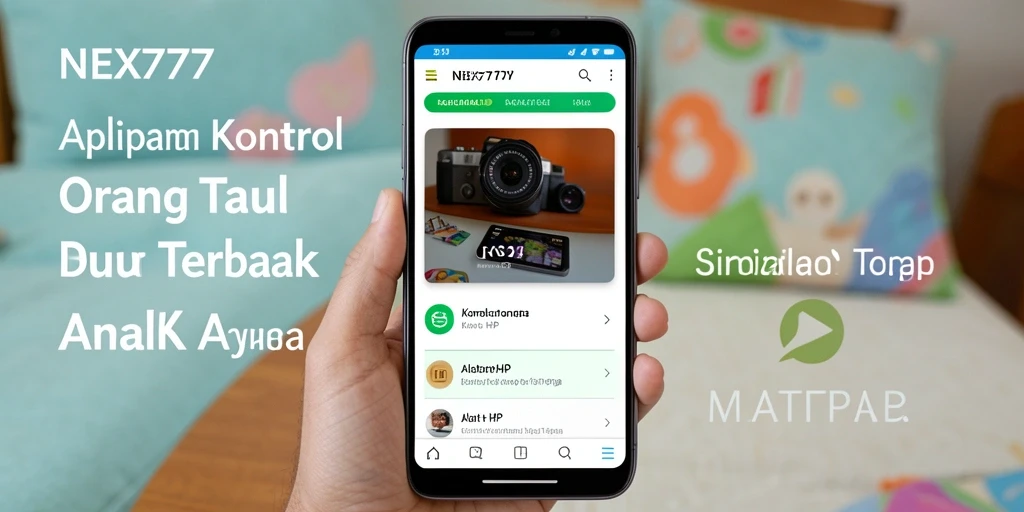 Tampilan antarmuka NEX777 untuk kontrol orang tua yang mudah digunakan.