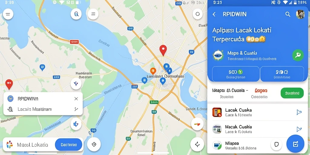 Tampilan antarmuka aplikasi RPIDWIN yang menampilkan fitur Lacak Lokasi.